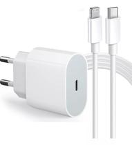 Carregador Turbo 20W + Cabo Lightning para USB-C + Selo MFI