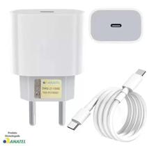 Carregador Turbo 20W Tipo C Carga Rápida Compatível Samsung Galaxy S20 S21 FE A20 A30, A31, A32
