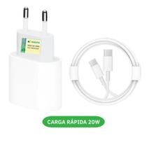 Carregador Turbo 20W USB-C + Cabo Tipo-C 1m Compatível com dispositivos USB-C Carregador Turbo 20W USB-C + Cabo Tipo-C 1m Compatível com dispositivos USB-C