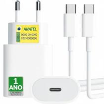 Carregador Turbo 25W Cabo Tipo C, Compatível com iPhone 15, 16, 17 Pro Max, Samsung Galaxy, e Todos com entrada Tipo C, Carga Ultra Rápida