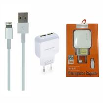 Carregador Turbo 2USB 3,1A Lightning/Iphone Cabo Removível