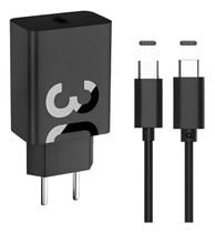 Carregador Turbo 30w Cabo 1 metro Compatível Motorola Moto E7 Power E20 G7 G6