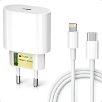Carregador Turbo 30w Compativel Para Iphone Tipo C Lightning Completo Branco Carregador Turbo 30w Compativel Para Iphone Tipo C Lightning Completo Branco