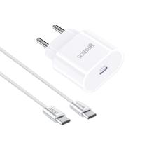Carregador Turbo 33W Hrebos Auron Charge PD USB-C GaN Original Kit com Cabo Tipo-C para Tipo-C