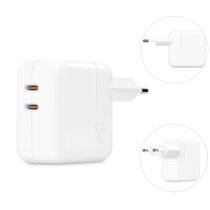 Carregador Turbo 35w Duas Entradas Tipo C para Smartphone Tablet e Fone de Ouvido Carregador Turbo 35w Duas Entradas Tipo C para Smartphone Tablet e Fone de Ouvido