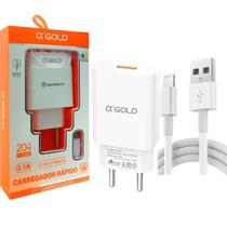 Carregador Turbo 4.0 30w i Phone Kit Fonte + Cabo 30W 6A 8/x/11/12/13/14 I os Usb Lightning