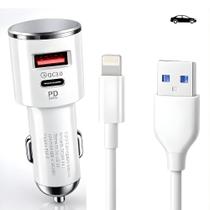 Carregador Turbo 40w 2usb Automotivo Carroc Com Cabo Lightning Carregador Turbo 40w 2usb Automotivo Carroc Com Cabo Lightning