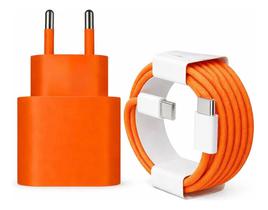 Carregador Turbo 40W Laranja Premium USB.C Compatível Iphone 15 16 e 17