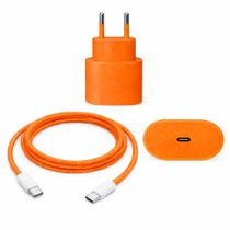 Carregador Turbo 40W Laranja USB.C Compatível Iphone 15 16 e 17