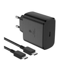 Carregador Turbo 45W Tipo-C com Cabo Compatível com Samsung Galaxy Carga Rápida Carregador Turbo 45W Tipo-C com Cabo Compatível com Samsung Galaxy Carga Rápida