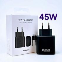 Carregador Turbo 45W USBC Compatível com Samsung S20FE S21FE S22 S10 S23 S23Ultra S23FE S24 s24FE S24Ultra S25 S25FE S25ULTRA S26 S26 USB TIPO C