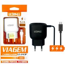 Carregador Turbo 5.1A P/ Samsung J1 J2 J3 J4 J5 J5 Prime A10 Conector V8 - Lelong