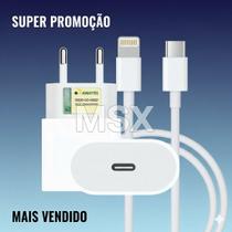 Carregador Turbo Cabo Usb C Lightning Fonte 20W Compatível Modelo iPhon 12 Original Inova