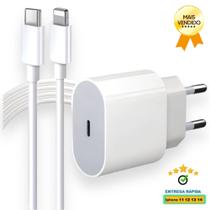 Carregador Turbo Cabo Usb C Lightning Fonte 20W Ultra Rapido Compatível Modelo iPhon 12 13 14 Inova