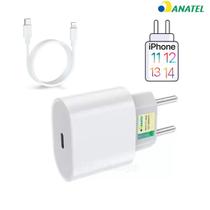 Carregador Turbo Cabo Usb C Lightning Fonte 20W Ultra Rapido Compatível Modelo iPhon 13 Original Inova