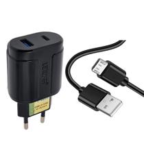 Carregador Turbo Carga Rápida 5V=4.0 30W Para Celular Smartphone Cabo Micro-USB - LE1MICRO