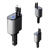 Carregador Turbo Carro P/ iOS E Tipoc Retrátil 4 em 1 66w Carregador Turbo Carro P/ iOS E Tipoc Retrátil 4 em 1 66w
