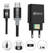 Carregador Turbo Compativel C/ Moto E20 G20 G22 G 50 G60 Edge 20 2m