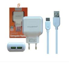 Carregador Turbo Completo kit Font c/ cabo 3.1A TIPO- C Cabo maston Y-18Original