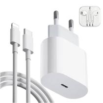 Carregador Turbo fonte 20W + Cabo para USB-C Compatível com Iphone 11 12 13 14 Max X XR XS