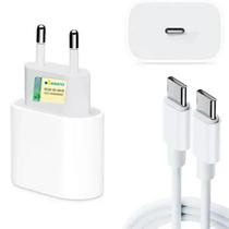 Carregador Turbo Fonte 20w Usb-c+ Cabo Tipo-c Compatível com iphone 15 15 pro 15 max