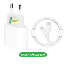Carregador Turbo Fonte 20w Usb-c+ Cabo Tipo-c Compatível com iphone 15 15 pro 15 plus