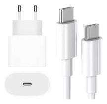 Carregador Turbo Fonte + Cabo Reforçado USB-C Compatível Iphone 15 15 pro Max e 15 Ultra