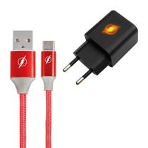 Carregador Turbo Gan 30w Flash Cabo Usb A X Tipo C Flash