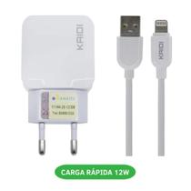 Carregador Turbo iPhone Fonte 12w Usb + Cabo Cabo Lightning Compatível 11 12 13 Pro Max X XR XS