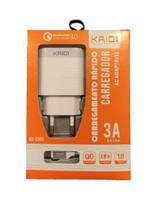 Carregador Turbo Kaidi KD-550S QC 3.0 com cabo Micro USB V8