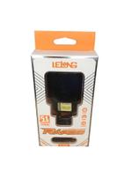 Carregador turbo Lelong 5.1A duas portas USB tipo -C LE-242FC preto