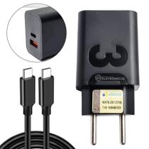 Carregador TURBO Original Lehmox 30W Compativel Para Edge, Edge 20 Pro, Edge S e Edge Plus LE1TYPEC