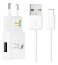 Carregador Turbo P/ Samsung Galaxy A12 A13 A20s A21s A22 A23 Cor Branco