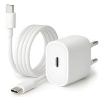 Carregador Turbo Para Iphone 15 E 16 Plus Pro Max Cabo C Branco 35W Carga rapida