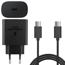 Carregador Turbo para Samsung Galaxy A14 A15 A16 A17 25W USB-C Super Rápido Preto Carregador Turbo para Samsung Galaxy A14 A15 A16 A17 25W USB-C Super Rápido Preto