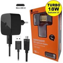 Carregador Turbo para Smartphone V8 - Basike - Car-9001 -V8