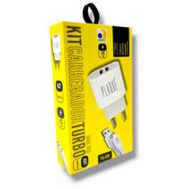 Carregador Turbo Plaquê PQ320I 15W com 2 Portas USB e Cabo Lightning