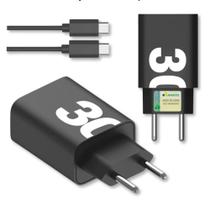 Carregador Turbo Power 30W USB Tipo- C com Cabo Compatível Samsung Galaxy Carregador Turbo Power 30W USB Tipo- C com Cabo Compatível Samsung Galaxy