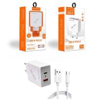 Carregador Turbo Residencial TIPO-C 48W 9.1A - 1 USB-C + 1USB 3.0 Y-41 - CAR114