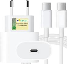 Carregador Turbo Tipo C 20W Compatível com iPhone 15, 15 pro, 15 Pro Max, iPhone 16, 16 pro, 16 pro Max, Samsung Galaxy,