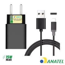 Carregador Turbo Tipo-C Fonte 15W + Cabo Compatível com Samsung Galaxy