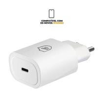 Carregador turbo tipo c - qc 3.0 - até 25w - branco - gshield Carregador turbo tipo c - qc 3.0 - até 25w - branco - gshield