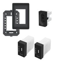 Carregador Turbo Tomada Parede 2 Usb 3a 5v +TOMADA 10a