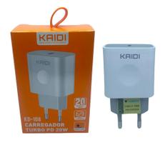 Carregador turbo usb c p iso 20w (kd-108a) - KAIDI Carregador turbo usb c p iso 20w (kd-108a) - KAIDI