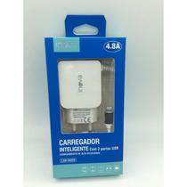 Carregador Turbo Usb Quick Charge V8 3.1a 2 Usb Carga Rápida Com Cabo