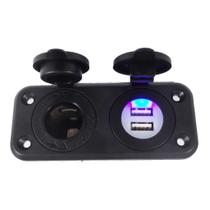 Carregador Turbo Usb Veicular Led 12 V Tomada Isqueiro Barco