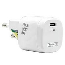 Carregador Type-C 25W para Dispositivos com Tecnologia GaN/PD - Tomate TT-2501CC Carregador Type-C 25W para Dispositivos com Tecnologia GaN/PD - Tomate TT-2501CC