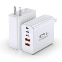 Carregador TZBAY USB C Block 60W, plugue de parede de 5 portas tipo C Carregador TZBAY USB C Block 60W, plugue de parede de 5 portas tipo C