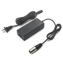 Carregador UAUSE 29,4 V 2 A com conector XLR macho de 3 pinos para bateria de lítio Carregador UAUSE 29,4 V 2 A com conector XLR macho de 3 pinos para bateria de lítio