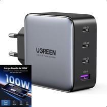Carregador Ugreen 100W Gan X 4 Em 1 Portátil Com Cabo Tipo C Carregador Ugreen 100W Gan X 4 Em 1 Portátil Com Cabo Tipo C